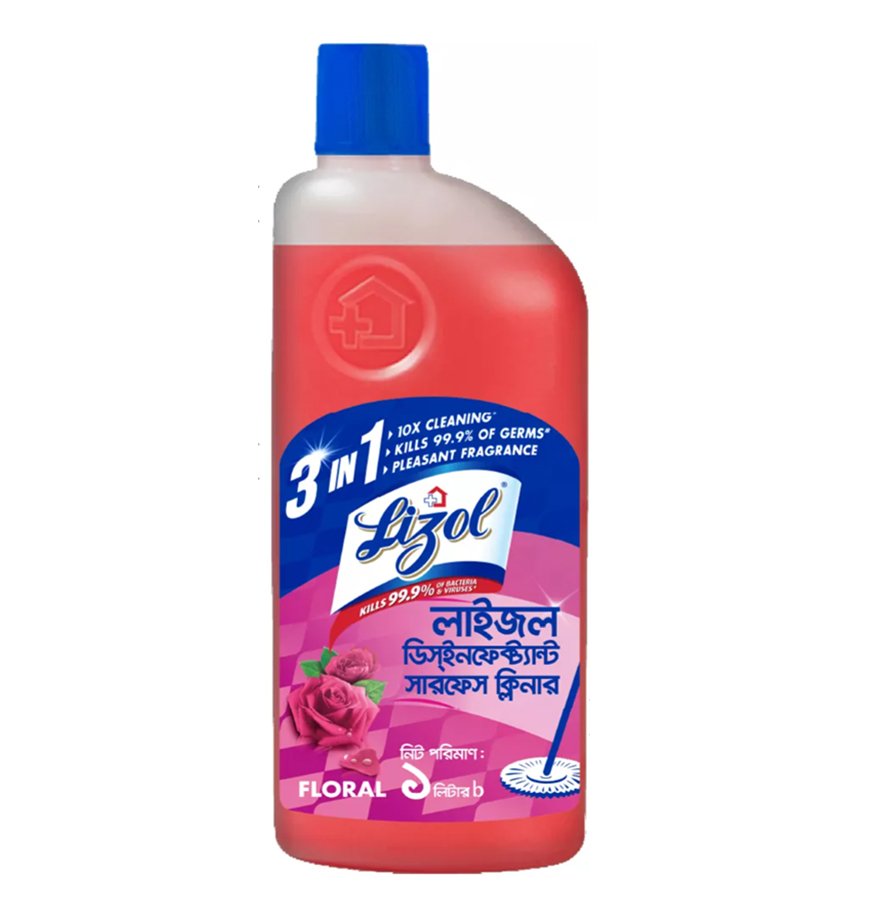 Lizol Floor Cleaner Floral Disinfectant Surface-1Liter