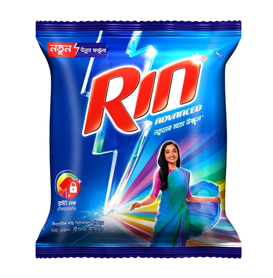 Rin Advanced Detergent Powder-500gm